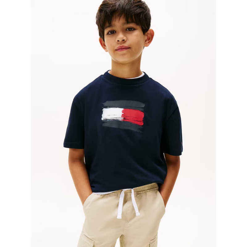 T-shirt flag archive bleu marine enfant - Tommy Hilfiger