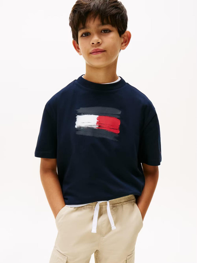 T-shirt flag archive bleu marine enfant - Tommy Hilfiger