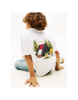 T-shirt camp print blanc garçon - Tommy Hilfiger