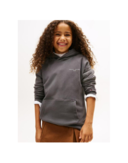 Sweat à capuche mini corporate gris enfant - Tommy Hilfiger