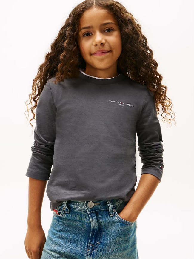 T-shirt mini corporate gris garçon - Tommy Hilfiger