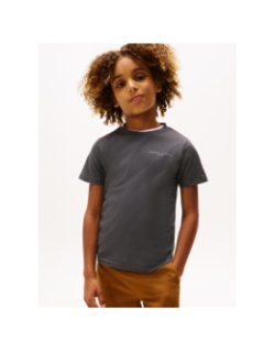T-shirt mini corporate gris garçon - Tommy Hilfiger
