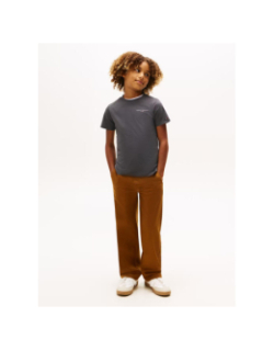 T-shirt mini corporate gris garçon - Tommy Hilfiger