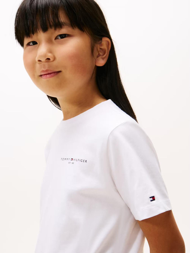 T-shirt mini corporate blanc garçon - Tommy Hilfiger