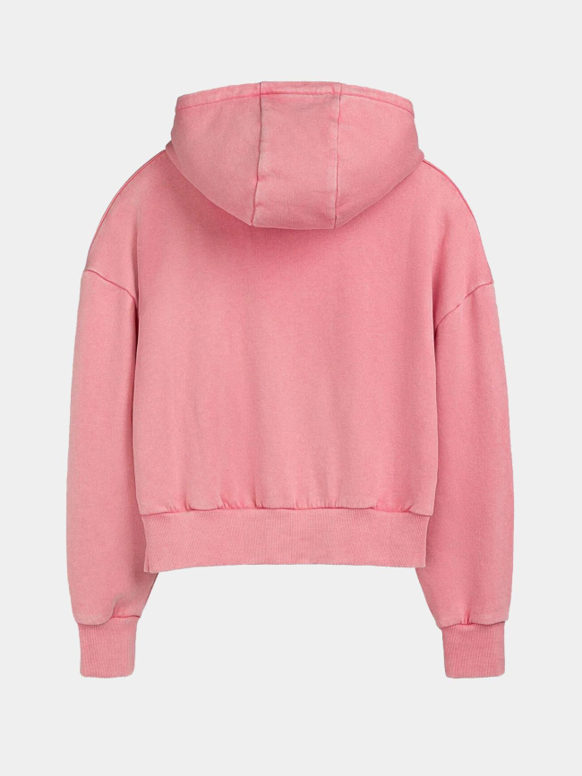 Sweat à capuche wash star rose fille - Teddy Smith