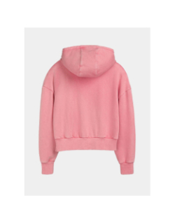 Sweat à capuche wash star rose fille - Teddy Smith