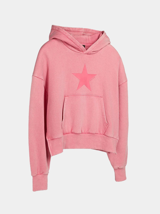Sweat à capuche wash star rose fille - Teddy Smith
