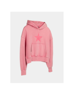 Sweat à capuche wash star rose fille - Teddy Smith
