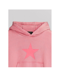 Sweat à capuche wash star rose fille - Teddy Smith