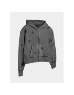 Sweat zippé à capuche wahou gris fille - Teddy Smith