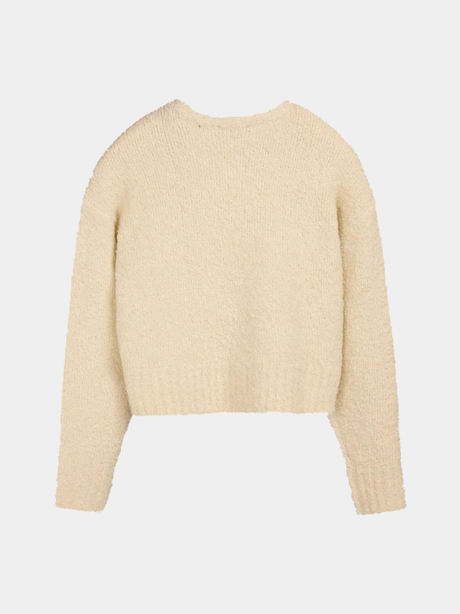 Pull bouclette écru fille - Teddy Smith