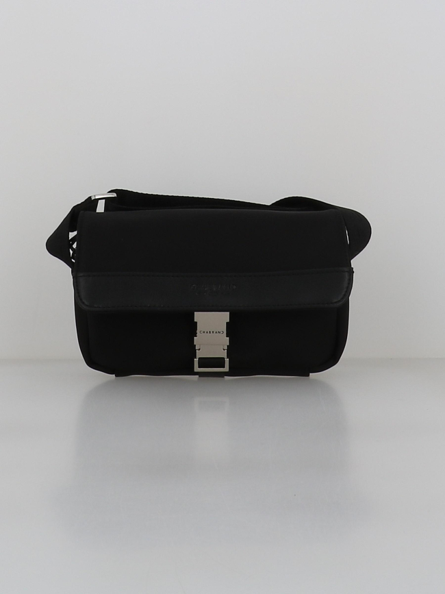 Sac bandoulière reporter en tissu noir homme - Chabrand