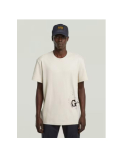 T-shirt sprayed beige homme - G Star