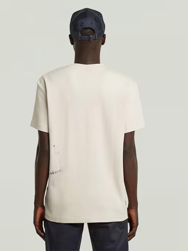 T-shirt sprayed beige homme - G Star