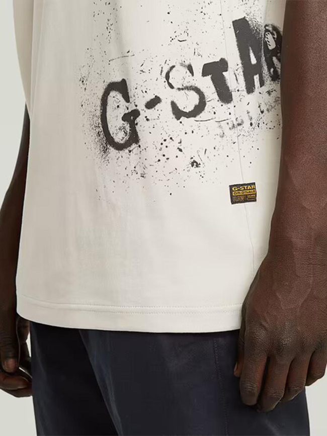 T-shirt sprayed beige homme - G Star