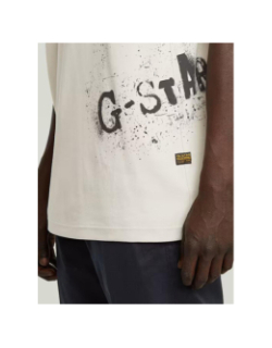 T-shirt sprayed beige homme - G Star