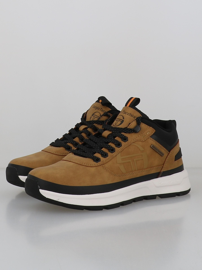 Baskets cortina camel marron noir homme - Sergio Tacchini