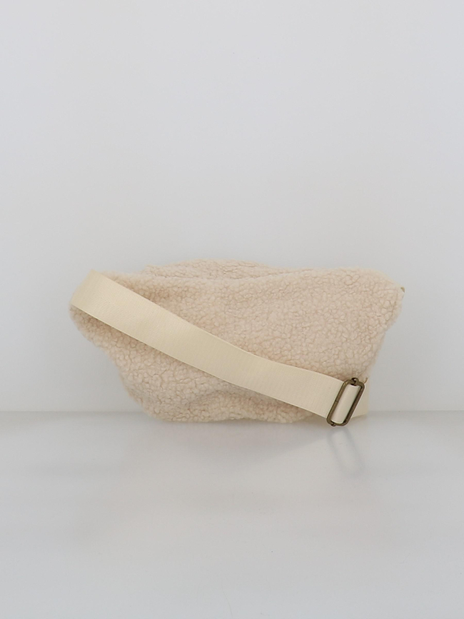 Sac banane teddy nala blanc écru femme - Pieces