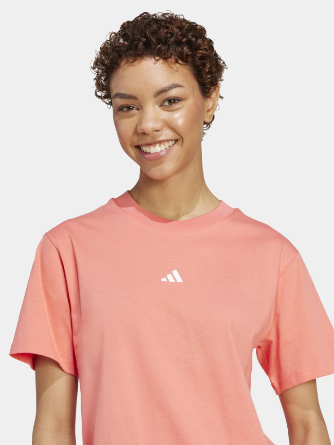 T-shirt uni logo rose femme - Adidas
