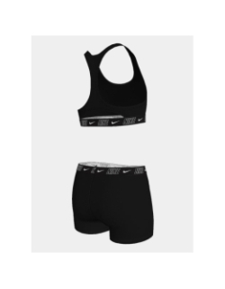 Maillot de bain 2 pièces logo tape noir fille - Nike