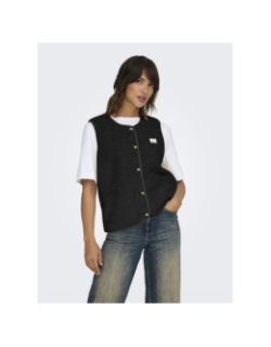 Veste sans manche teddy vintage baby noir femme - Only