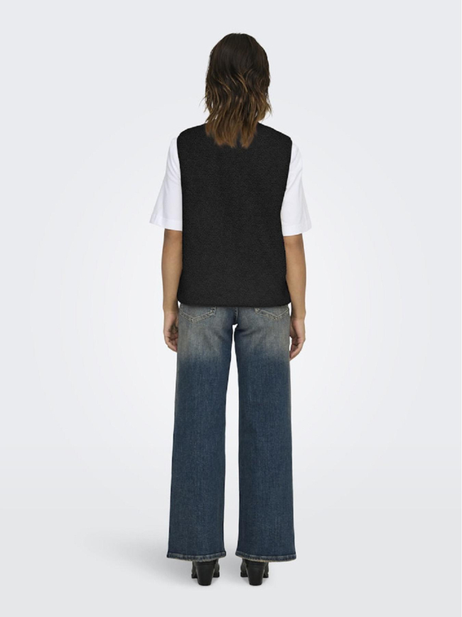 Veste sans manche teddy vintage baby noir femme - Only