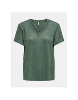 T-shirt col v beatrice vert femme - Only