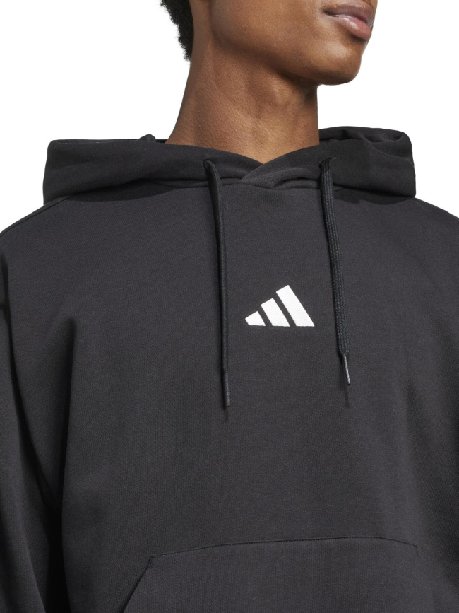 Sweat à capuche logo feelcozy noir garçon - Adidas