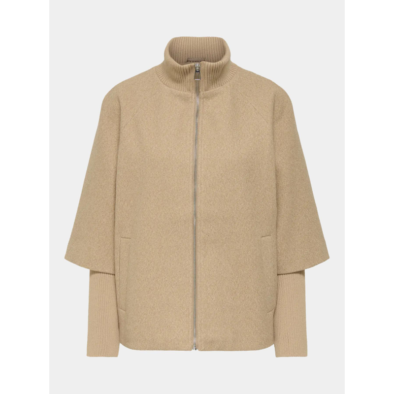 Veste bi-matière memory beige femme - Jdy