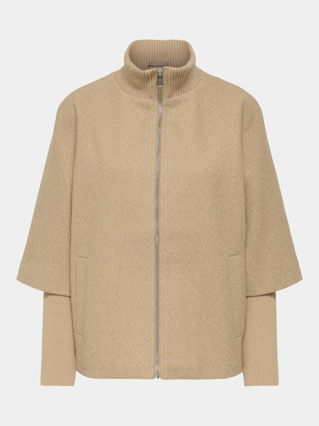 Veste bi-matière memory beige femme - Jdy