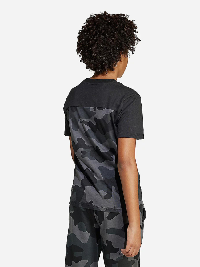 T-shirt camo logo noir gris enfant - Adidas