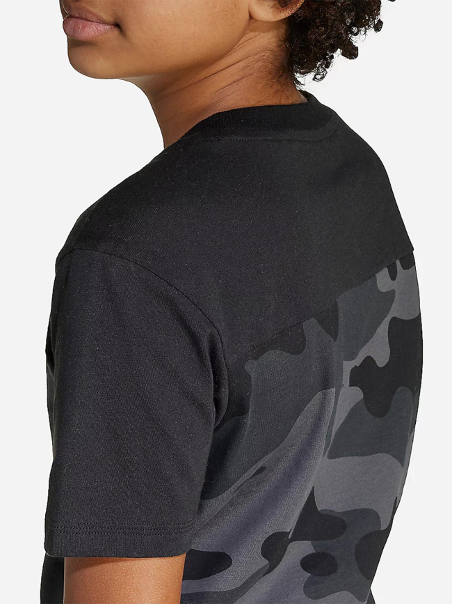 T-shirt camo logo noir gris enfant - Adidas