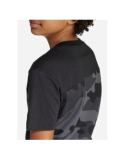 T-shirt camo logo noir gris enfant - Adidas