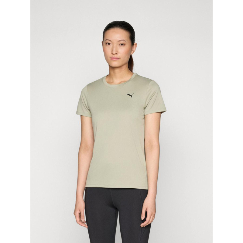 T-shirt de sport uni logo tad essential vert femme - Puma