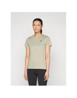 T-shirt de sport uni logo tad essential vert femme - Puma