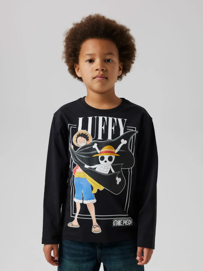 T-shirt one piece mark noir garçon - Name It