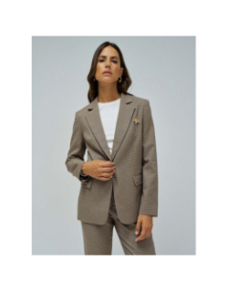 Blazer slim à motif marron femme - Salsa