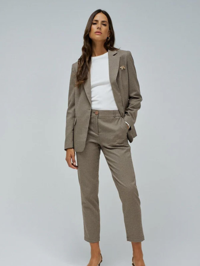 Blazer slim à motif marron femme - Salsa