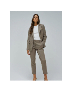 Blazer slim à motif marron femme - Salsa