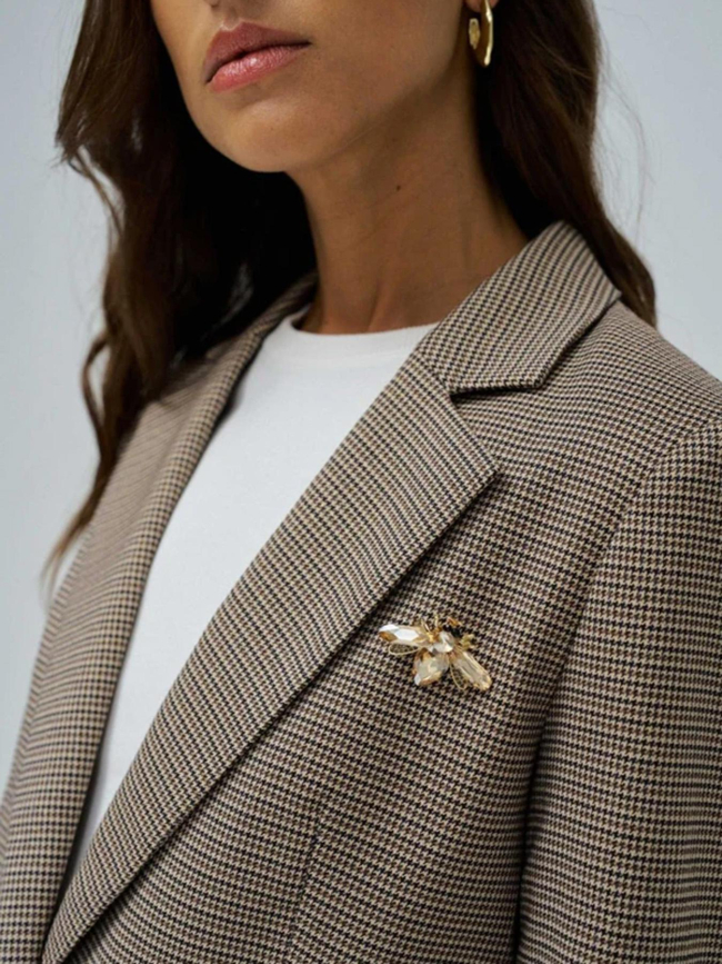 Blazer slim à motif marron femme - Salsa