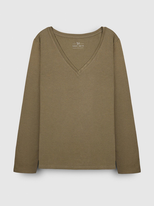 T-shirt manches longues miana vert femme - Teddy Smith