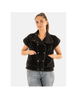 Veste sans manche fuji noir femme - Le Temps Des Cerises