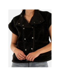 Veste sans manche fuji noir femme - Le Temps Des Cerises