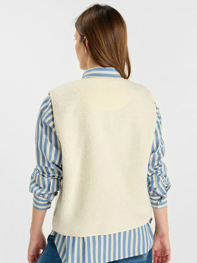 Veste sans manche gudru blanc fille - Le Temps Des Cerises