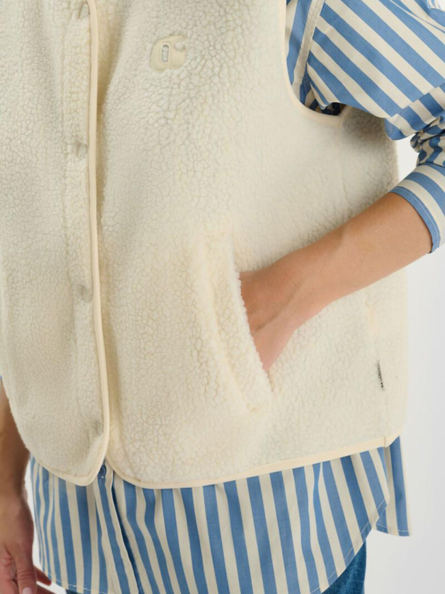 Veste sans manche gudru blanc fille - Le Temps Des Cerises