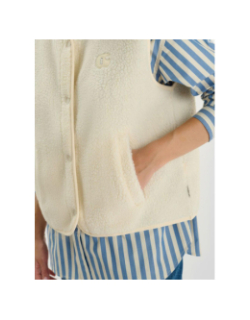 Veste sans manche gudru blanc fille - Le Temps Des Cerises