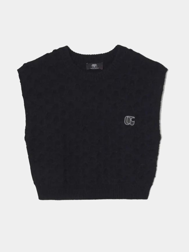 Pull sans manche kimmygi noir fille - Le Temps Des Cerises