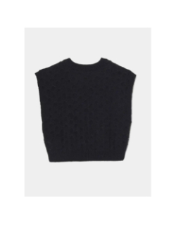Pull sans manche kimmygi noir fille - Le Temps Des Cerises