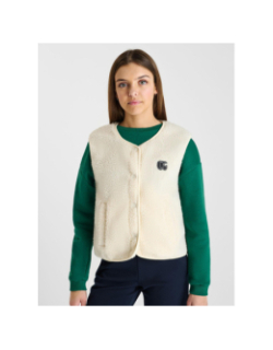 Veste sans manche sherpa gudrugi blanc fille - Le Temps Des Cerises