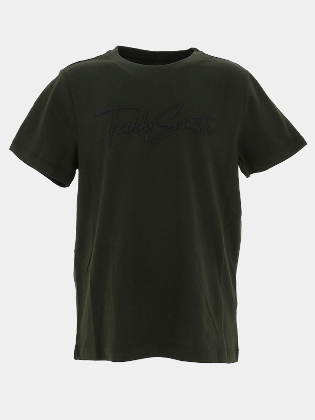 T-shirt logo evan kaki foncé garçon - Teddy Smith